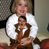 Girl with Hitler doll Girl with Hitler doll