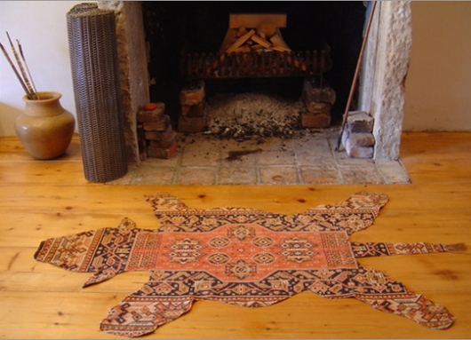 Improvised bear rug