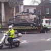 Towing the hearse
