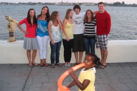 Little girl photobomb