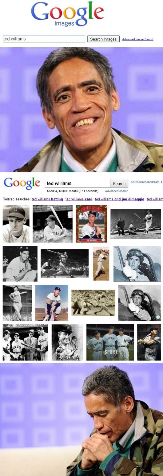 Ted Williams on Google Images