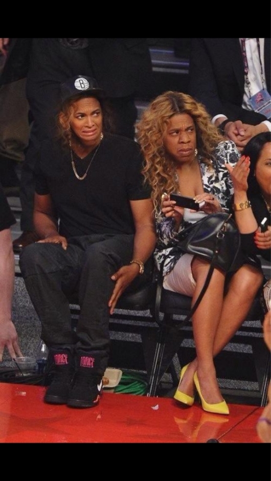 Jay Z and BeyoncÃ© face swap