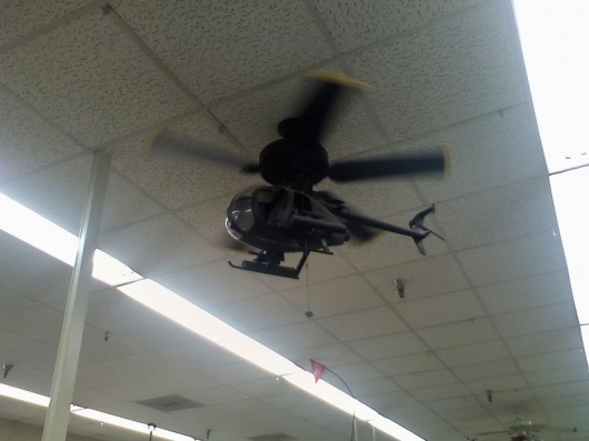 Helicopter ceiling fan
