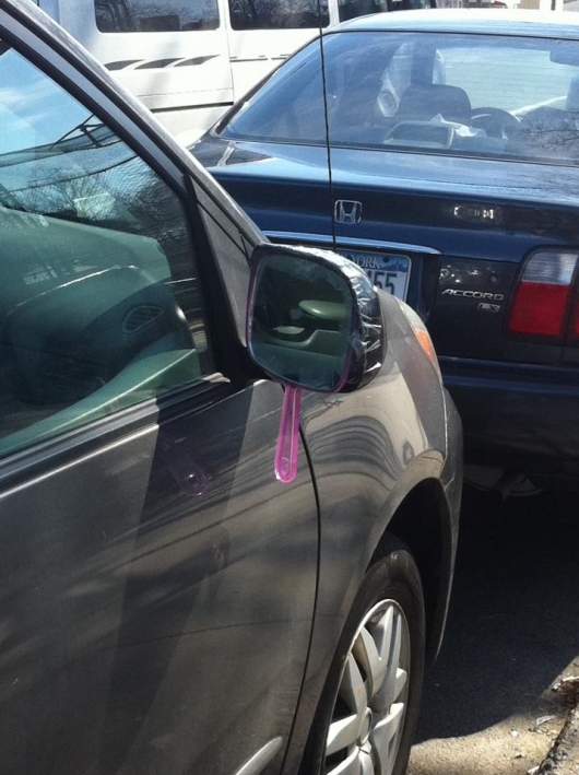 Improvised rear view mirror