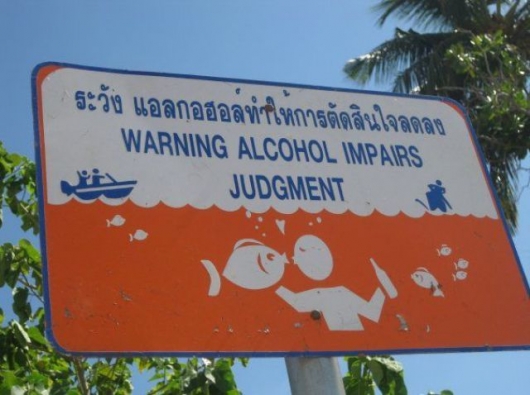 Alcohol impairs judgment