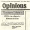 Objection from a former sailor Objection from a former sailor