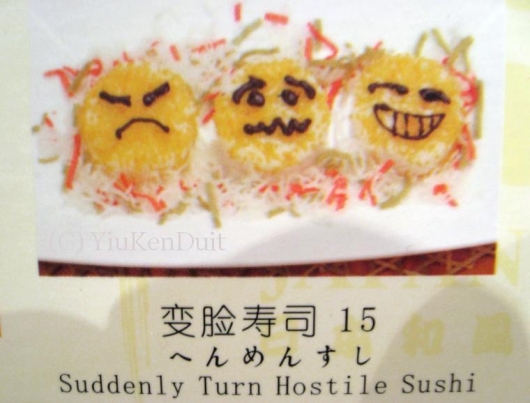 Suddenly turn hostile sushi