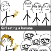 Eating a banana - guy vs. girl Eating a banana - guy vs. girl