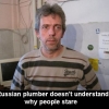 Confused russian plumber