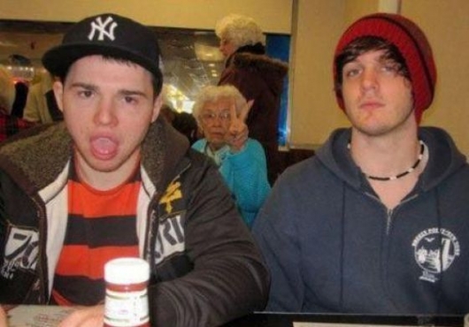 Grandma photobomb