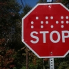 Stop sign for the blind