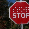 Stop sign for the blind Stop sign for the blind