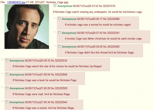 If Nicolas Cage...