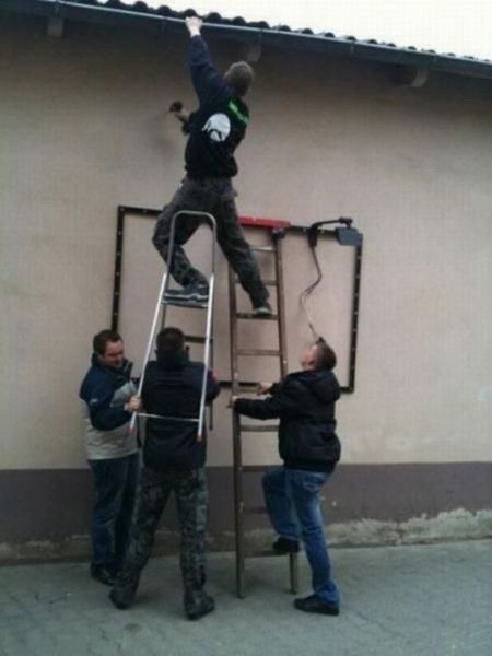 Improvised ladder