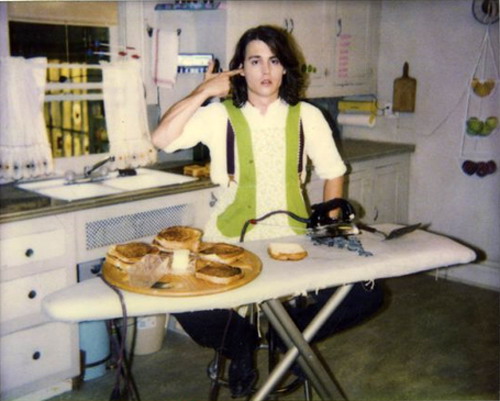 Johnny Depp ironing toast