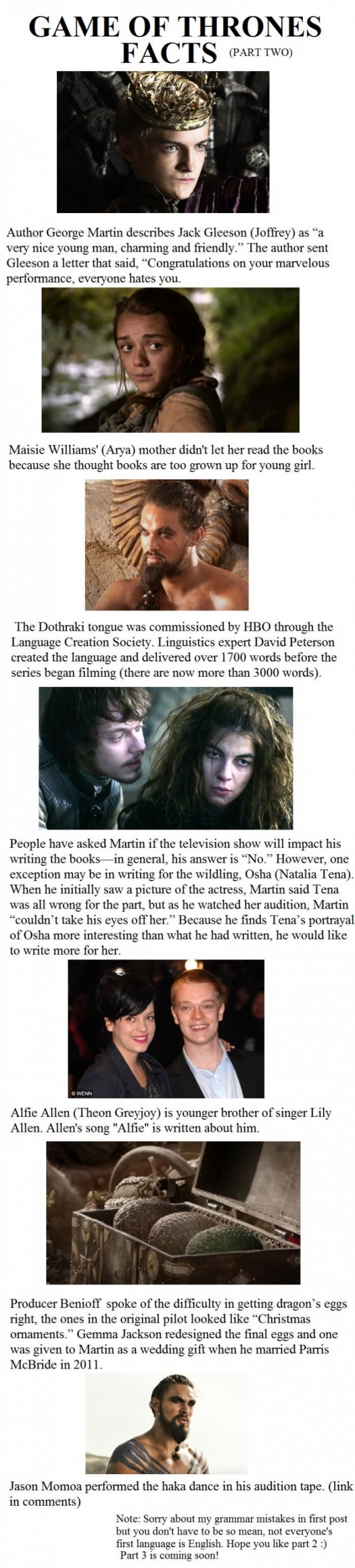 Game of Thrones Facts