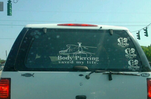 Body piercing saved my life