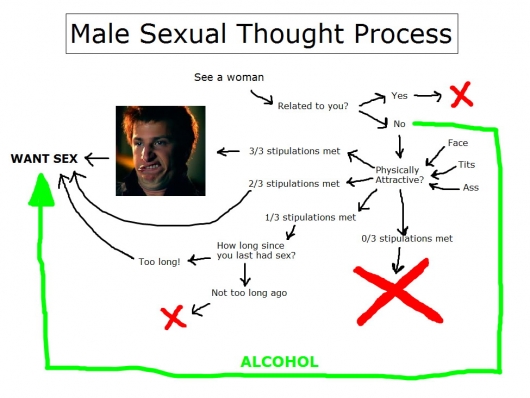 Male sexual thought process