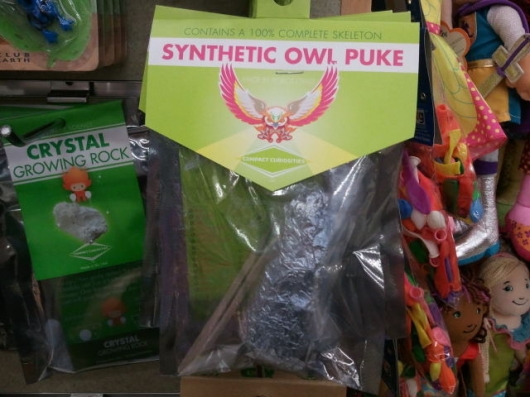 Synthetic owl puke