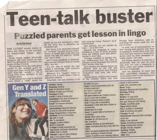 Teen-talk buster