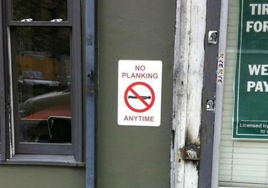 No planking