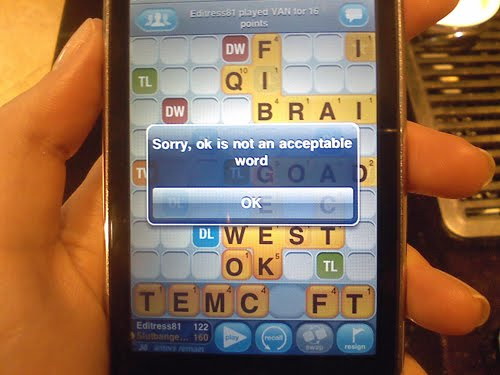 OK is not an acceptable word