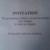 Charity concert invitation Charity concert invitation