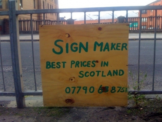 Sign maker ad