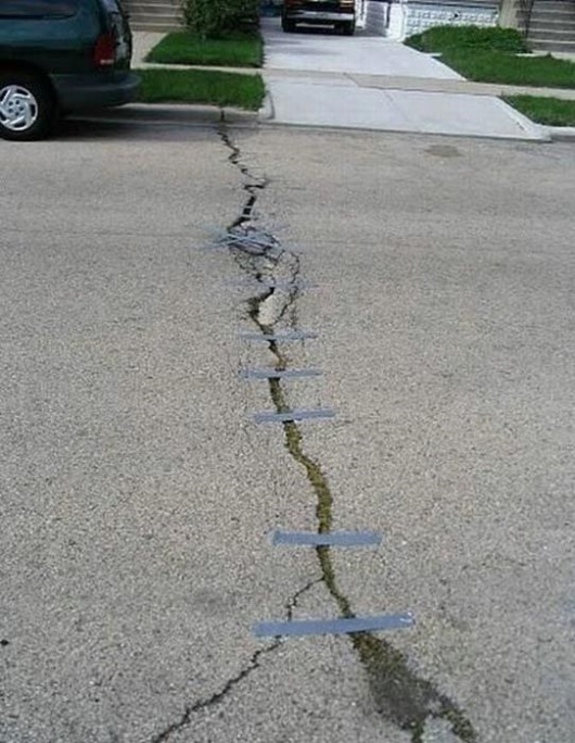 Duct tape road fixing