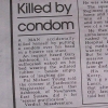 Killed by a condom Killed by a condom