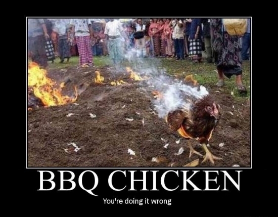 Motivational poster: BBQ chicken