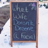What wife doesn't deserve a facial? What wife doesn't deserve a facial?