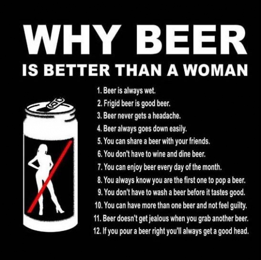 Why beer is better than a woman