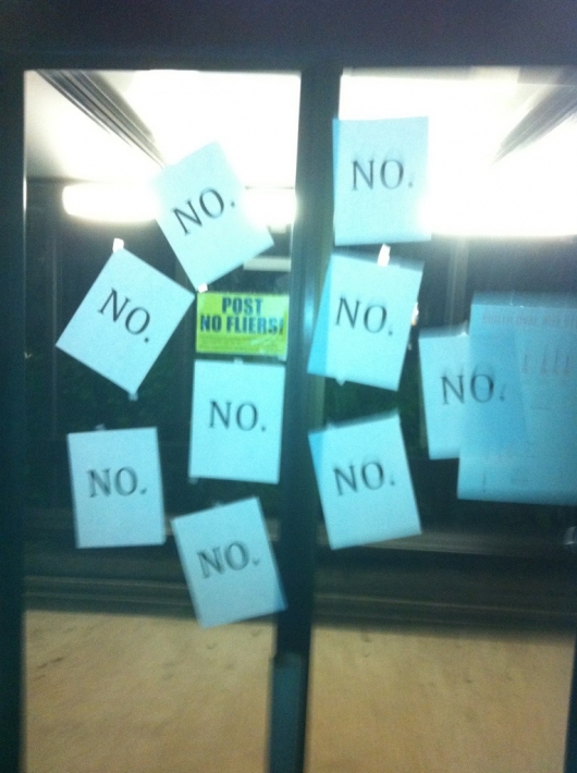 No fliers