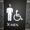 X-Men toilet sign