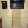 Bathroom paper towel accident