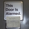 This door is alarmed This door is alarmed