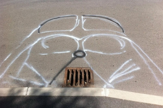 Darth Vader sewer art
