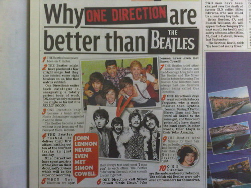 Why One Direction is better than The Beatles