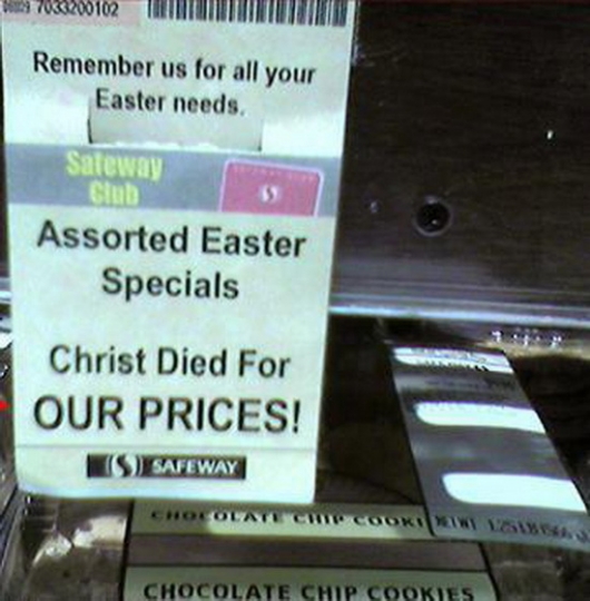 Christ died for our prices