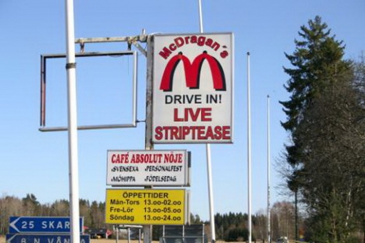 Drive in live striptease