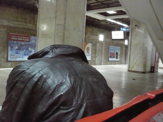 Headless subway rider