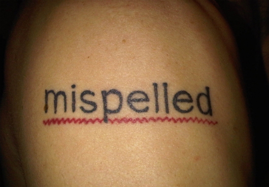 Mispelled tattoo