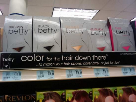 Color for the hair down there