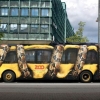 Creative zoo ad on bus Creative zoo ad on bus