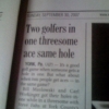 Two golfers in one threesome ace same hole Two golfers in one threesome ace same hole