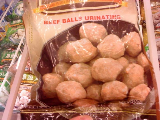 Beef balls urinating