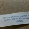 Fortune cookie tells the truth