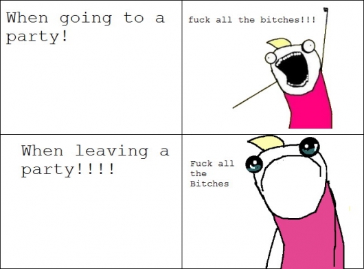 Going to/leaving party